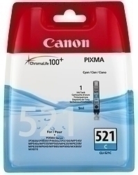 Оригинальный голубой картридж Canon  CLI-521C