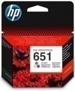 Оригинальный цветной картридж HP №651 (C2P11AE)