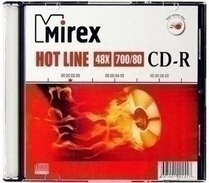 диск CD-R Mirex 700 Mb, 48х, HotLine, Slim Case в Мурманске