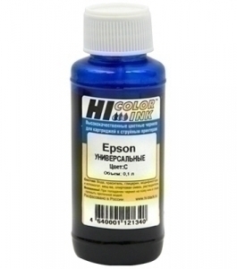 Универсальные голубые чернила для принтеров и МФУ Epson 100 мл (Hi-Black)
