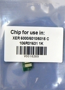 Чип для синего картриджа Xerox 106R01631