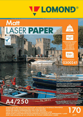 двухсторонняя матовая бумага для лазерной печати A4 170г/м2