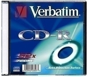 Диск CD-R Verbatim 700Mb 52x Slim Case купить в Мурманске
