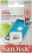 SD карта SanDisk microSDHC 16Gb SanDisk Class 10 Ultra SDSQUNB-016G-GN3MN